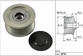 INA 535011510 - POLEA LIBRE ALTERNADOR TURISMO