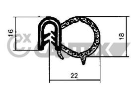 CAUTEX 161001 - PERFIL CONTORNO PUERTAS(ALMA METALICA)