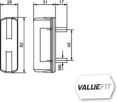 HELLA 2KA357014001 - LUZ MATRICULA LED