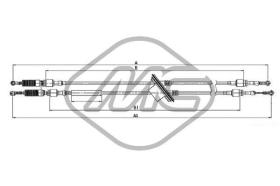 METALCAUCHO 81161 - CABLE CAMBIO DOBLO' ALL 1,2-1,9JTD