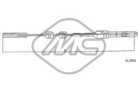 METALCAUCHO 82495 - CABLE FRENO VECTRA ALL CH.K1055984A SX