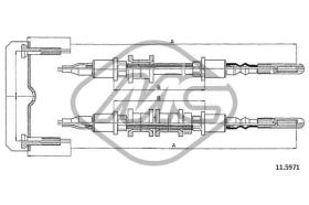 METALCAUCHO 82497 - CABLE FRENO VECTRA 4X4-CALIBRA ALL CH
