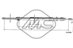 METALCAUCHO 82808 - CABLE FRENO 305 BREAK DX/SX-RH/LH
