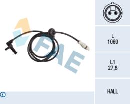 FAE 78254 - SENSOR REVOLUCIONES RUEDA - ABS
