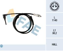 FAE 78255 - SENSOR REVOLUCIONES RUEDA - ABS