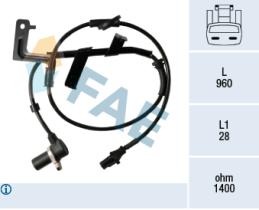 FAE 78343 - SENSOR REVOLUCIONES RUEDA - ABS