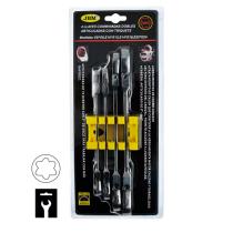 JBM 50754 - SET DE 4 LLAVES TORX ARTICULADAS CON TRINQUETE