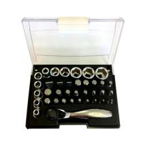 JBM 52198 - ESTUCHE DE 38 PIEZAS CON CARRACA MINI DE 1/4"
