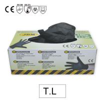JBM 52682 - GUANTES NEGROS DESECHABLES DE NITRILO T:L 5MIL