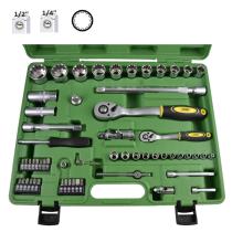 JBM 52722 - ESTUCHE DE HERRAMIENTAS DE 61 PIEZAS VASOS SPLINE DE 1/2" Y