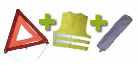 JBM 53088 - KIT EMERGENCIA BOLSA GRIS RIBETE+TRIANGULO+CHALECO