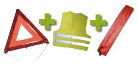 JBM 53094 - KIT EMERGENCIA BOLSA MINI ROJA+TRIANGULO+CHALECO