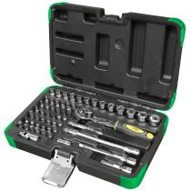 JBM 53101 - ESTUCHE DE HERRAMIENTAS CON 56 PIEZAS CON VASOS HEXAGONALES