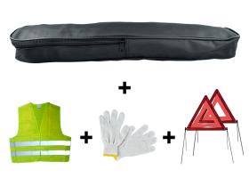 JBM 53186 - KIT EMERGENCIA BOLSA PVC+2TRIANGULOS+CHALECO+GUANTES