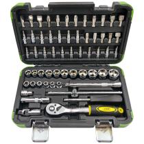 JBM 53219 - ESTUCHE DE HERRAMIENTAS 3/8" DE 59 PIEZAS CON VASOS HEXAGONA