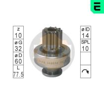 ERA ZN1623 - ENGRANAJE DE RUEDA LIBRE, ARRANCADO