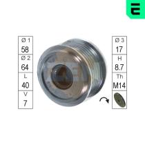 ERA ZN5513 - RUEDA LIBRE ALTERNADOR
