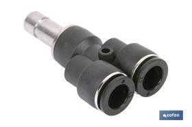 COFAN 05050005 - UNION EN 'Y' CON ESPIGA LISA T-12