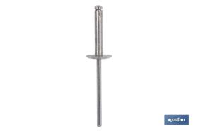 COFAN 07054830 - REMACHE ALUMINIO ALA ANCHA D-16 M-4,8X30