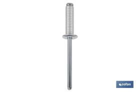 COFAN 07094008 - REMACHE ALUMINIO RANURADO 4 X 8 MM