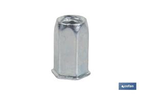 COFAN 07530318 - TUERCAS REMACHABLES HEXAGONAL CABEZA REDUCIDA ACERO M8