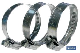 COFAN 08071016 - ABRAZADERA INOX A-2 BANDA 9MM  10-16