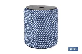 COFAN 08101040A - CARRETE CUERDA HELICOIDAL 16MM 25 M. BCO/AZUL