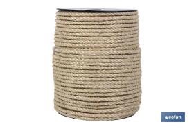 COFAN 08101064A - CUERDA SISAL 4 CABOS 20 MM 25 MTS NATURAL