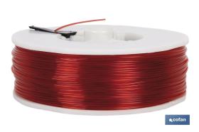 COFAN 08101086 - BLISTER HILO DE SEDAL 0.9 MM 100 MTS ROJO