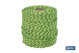 COFAN 08101153A - CORDÓN TRENZADO HIPPIE VERDE/NEGRO 3MM X 25 M