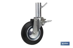 COFAN 09402750 - RUEDA GIRATORIA ANDAMIO C/FRENO 200 X 50 MM TUBO HEMBRA