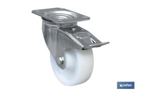 COFAN 09403121 - RUEDA NYLON PLACA/FRENO Ø80X30MM