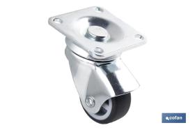 COFAN 09403604 - RUEDA GOMA/GRIS PLACA Ø40X18MM