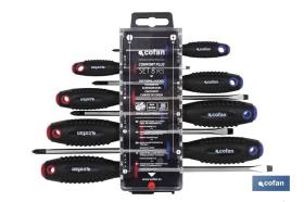 COFAN 09506501 - DISPLAY DESTORNILLADORES PLANO-PHILLIPS 8 PCS.