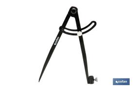 COFAN 09514290 - COMPAS DE PUNTAS C/SOPORTE Y FIJADOR 200 MM