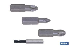 COFAN 09594005 - SURTIDO PUNTAS 1/4' PZ-1-2-3X25 + ADAPTADOR