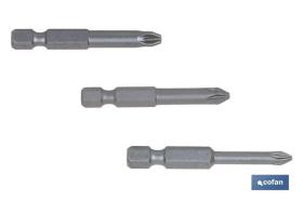 COFAN 09594007 - SURTIDO PUNTAS 1/4" PZ-1-2-3 X 50