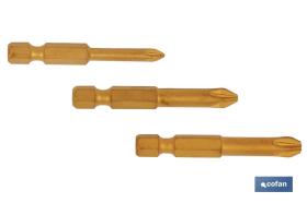 COFAN 09594008 - SURTIDO PUNTAS TIN 1/4' PZ-1-2-3 X 50