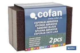 COFAN 09720851 - PACK 2 UNDS ESPONJA TACO DE LIJA GRANO MEDIO