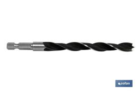 COFAN 09795006 - BROCA PARA MADERA MANGO HEX. 1/4' 6 MM