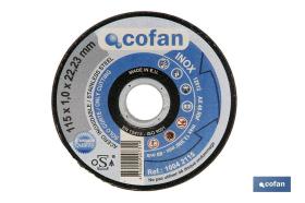 COFAN 10012230 - DISCO CORTE - 230X3,0X22,23 METAL STAND.