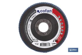 COFAN 102212560 - DISCO LAMINADO PROFESIONAL PLANO 125 MM. G-60 ZIRCONIO