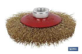 COFAN 10250082 - CEPILLO OBLICUO ONDULADO M14Ø125 A.LATON 0.3MM