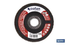 COFAN 103111580 - DISCO LAMINADO ESTANDAR INCLINADO 115 MM. G-80 ZIRCONIO