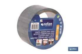 COFAN 10390002 - CINTA AMERICANA GRIS 180 MICRAS 50 MM X 25 M