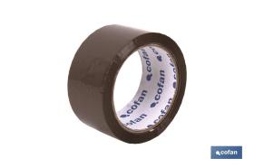 COFAN 10390039 - PRECINTO ACRILICO MARRON 45 MICRAS 48 MM X 132 METROS