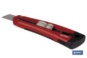 COFAN 10540003 - CUTTER HOJA PARTIBLE 18MM CUERPO ZAMAK