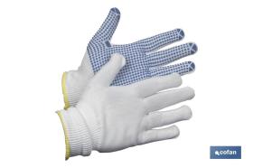 COFAN 1100007910 - GUANTE 100% NYLON C/PUNTITOS PVC T-10