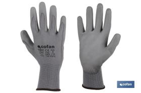COFAN 110001247BLU - BLISTER G. 100%  POLIEST.  IMPREG. PU GRIS T- 7 'VENTA UNIT