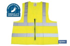 COFAN 11000152M - CHALECO AMARILLO CON CREMALLERA T-M